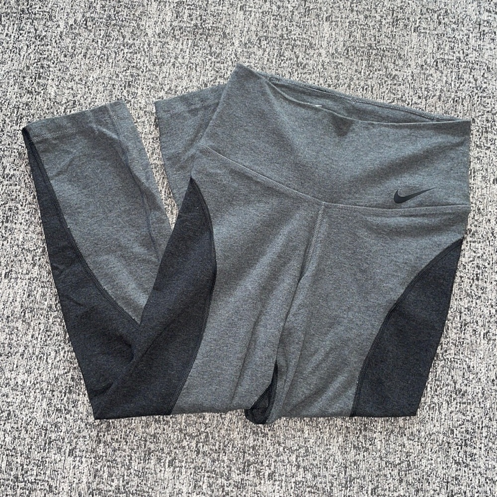 Nike Gray and Black Leggings